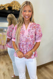 Daisy Daze Blouse Pink