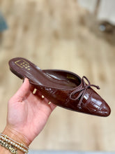 ShuShop Alexandra Flat Mule Brown Croc