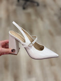 Bamboo Rider Pointer Toe Flat Ivory