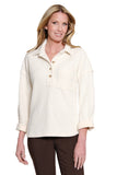 Multiples 1 Pocket Hi Lo Top Winter White