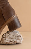 The Megan Lug Chelsea Booties Coffee