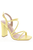 Celeste Square Toe Block Heel Yellow