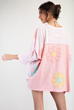 Full Bloom Applique' Top Pink