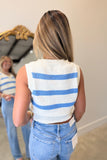 Light & Easy Stripe Vest Blue