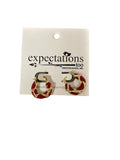 Gold & Enamel Earrings 3 Colors Available