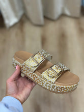 Bamboo Sandal New York Gold Linen