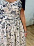 Vintage Floral Maxi Dress Taupe