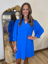 On the Go Dress Blue