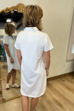 Dylan Short Sleeve Polo Dress White