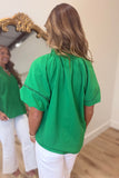 Umgee Pure Bliss Blouse Kelly Green