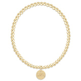 E Newton Collegiate Classic Gold 3mm Bracelet LSU Disc