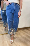 Charlie B Lace Flare Leg Jean