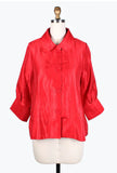 Damee Wide Ball Collar Jacket Rose Red