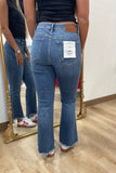 Hidden Happi High Waist Chewed Hem Flare Medium