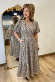 Running Free Leopard Midi Dress