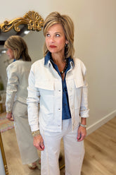 Renuar Snap Front Jacket Oyster