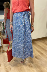 Dylan Side Tie Skirt Blue