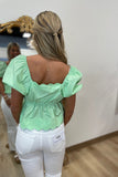 Stratton Scallop Square Neck Top Mint