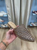 Alice Woven Leather Slip-on Flats Brown