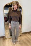 Charlie B Combo Blouse Mocha