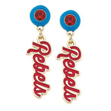 Ole Miss Rebels Earrings Red