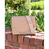 Caroline Hill Ariana Crossbody Latte Vq