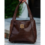 Maggie Bag Chocolate Croc