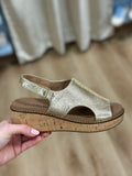 Corkys Volta II Sandal Gold Crinkle Metallic