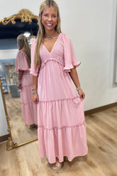 Flutter & Flow Maxi Dress Pink
