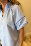 Umgee Pure Bliss Blouse Misty Blue