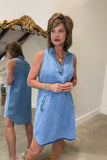 Papillon Denim Collared Dress