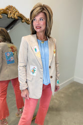 Renuar Patched Blazer Cashew