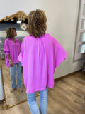 Airflow Collar Tee Bright Mauve