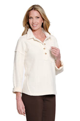 Multiples 1 Pocket Hi Lo Top Winter White
