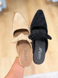 Corkys Oh Bow She Didn't Camel Faux Suede