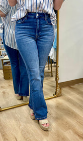 Hidden Happi High Rise Flare Medium Dark RESTOCK