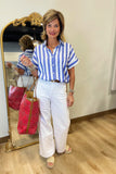 Everyday Stripe Blouse Navy