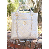 Caroline Hill Kinzley Tote Pearl Quilted LD