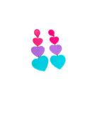 Triple Heart Earrings Turquoise