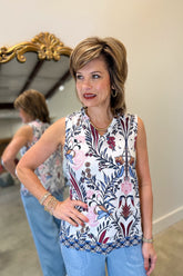 Charlie B Ruffle Neck Top Bella