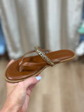 Kara Thong Sandals Brown