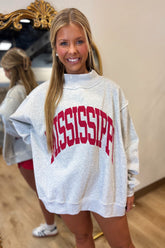Mississippi Reversible Mock Neck Red RESTOCK