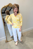 Charlie B Reversible V Neck Sweater Sunkiss