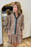 Umgee Mini Dress Leopard Latte
