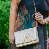 Caroline Hill Bryn Clutch/Crossbody Gold Shimmer Ld