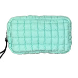 Puffer Quilted Makeup Bag Mint