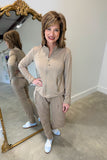 Multiples Drawstring Jogger Taupe