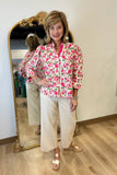 Fresh Floral Blouse Pink