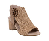 Zaki Block Heel Sandal Natural