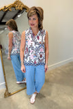 Charlie B Ruffle Neck Top Bella
